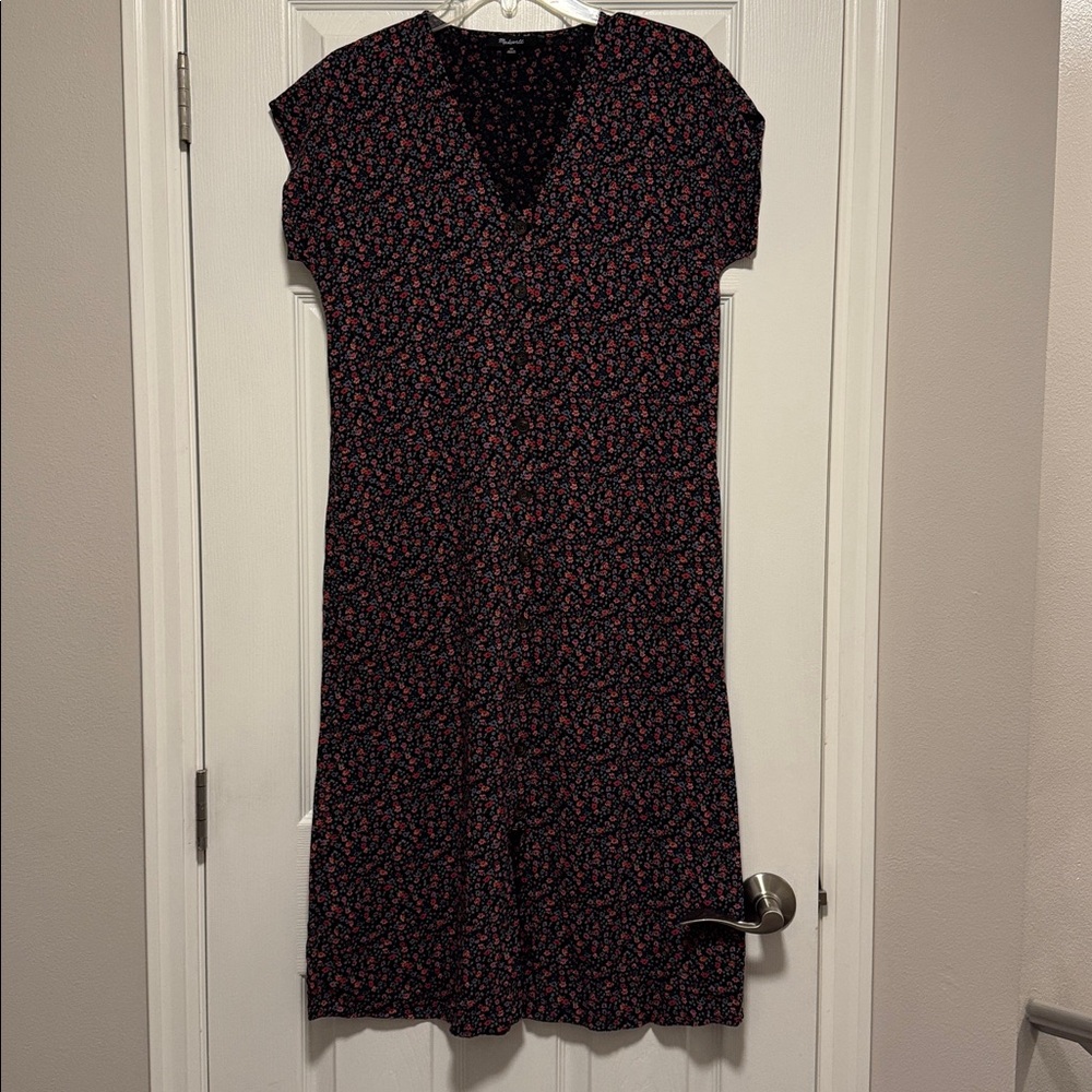 NWOT Madewell Ditsy Floral Shift Midi Dress Size XS